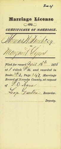 Click to see DR 6 F-4 of Marriage Certificates (DR 6 F)