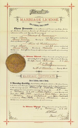 Click to see DR 6 F-6 of Marriage Certificates (DR 6 F)