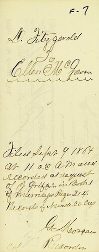 Click to see DR 6 F-7 of Marriage Certificates (DR 6 F)