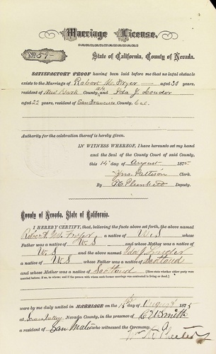 Click to see DR 6 F-9 of Marriage Certificates (DR 6 F)