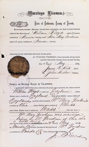 Click to see DR 6 F-12 of Marriage Certificates (DR 6 F)