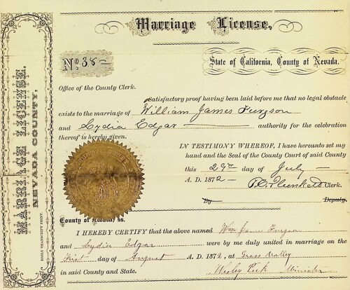 Click to see DR 6 F-14 of Marriage Certificates (DR 6 F)