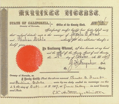 Click to see DR 6 F-20 of Marriage Certificates (DR 6 F)