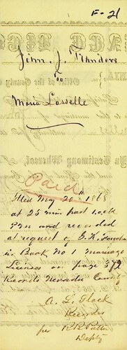 Click to see DR 6 F-21 of Marriage Certificates (DR 6 F)