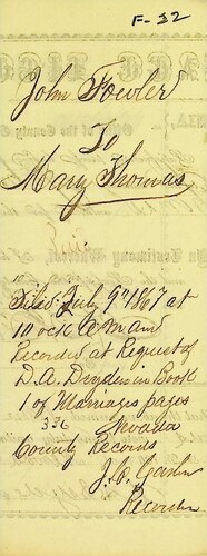 Click to see DR 6 F-22 of Marriage Certificates (DR 6 F)