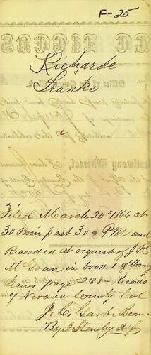 Click to see DR 6 F-25 of Marriage Certificates (DR 6 F)