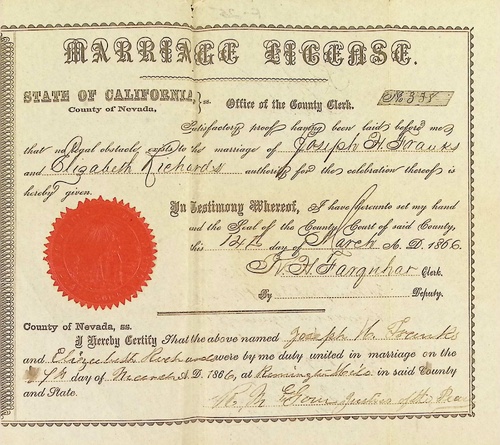 Click to see DR 6 F-25 of Marriage Certificates (DR 6 F)