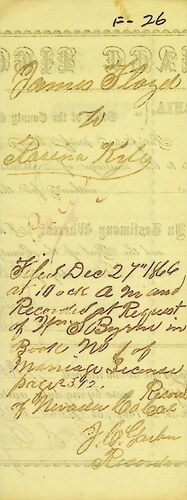Click to see DR 6 F-26 of Marriage Certificates (DR 6 F)