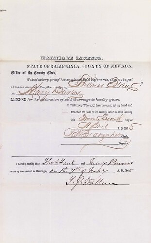 Click to see DR 6 F-27 of Marriage Certificates (DR 6 F)