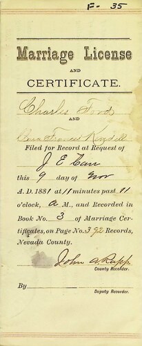 Click to see DR 6 F-35 of Marriage Certificates (DR 6 F)