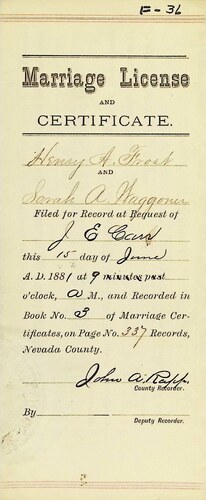 Click to see DR 6 F-36 of Marriage Certificates (DR 6 F)