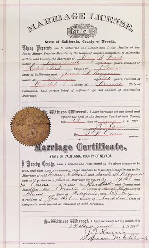 Click to see DR 6 F-36 of Marriage Certificates (DR 6 F)