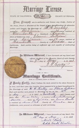 Click to see DR 6 F-39 of Marriage Certificates (DR 6 F)