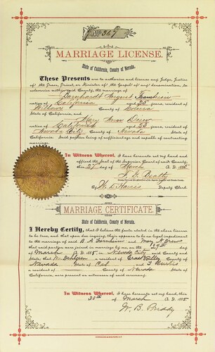 Click to see DR 6 F-40 of Marriage Certificates (DR 6 F)