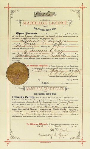 Click to see DR 6 F-41 of Marriage Certificates (DR 6 F)