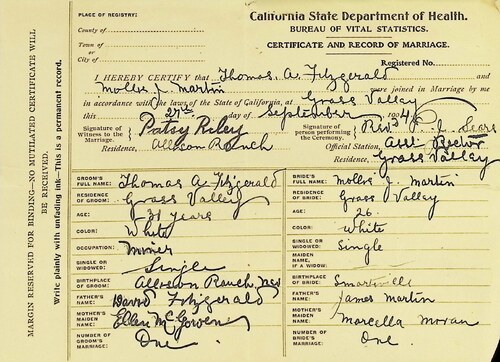 Click to see DR 6 F-45 of Marriage Certificates (DR 6 F)
