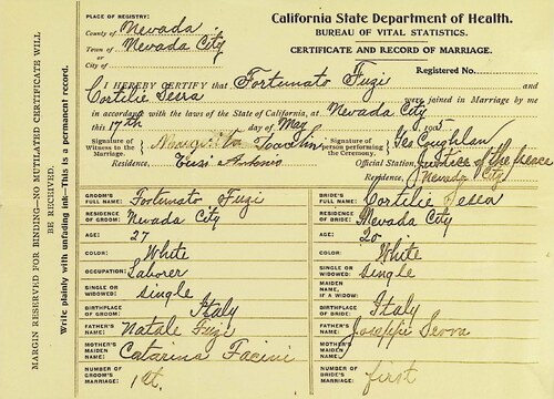Click to see DR 6 F-50 of Marriage Certificates (DR 6 F)