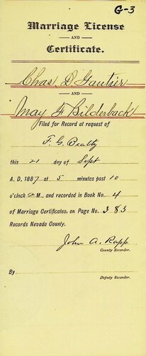 Click to see DR 6 G-3 of Marriage Certificates (DR 6 G)