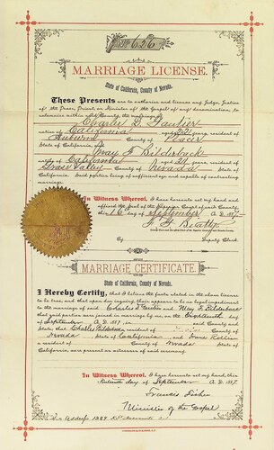 Click to see DR 6 G-3 of Marriage Certificates (DR 6 G)