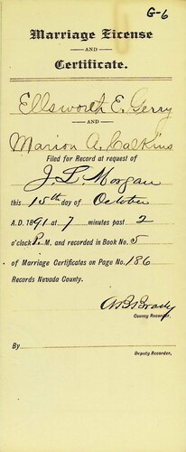 Click to see DR 6 G-6 of Marriage Certificates (DR 6 G)