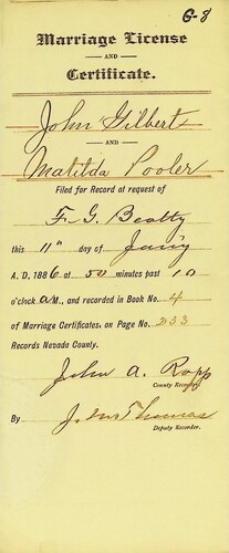 Click to see DR 6 G-8 of Marriage Certificates (DR 6 G)