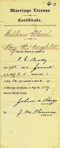 Click to see DR 6 G-11 of Marriage Certificates (DR 6 G)