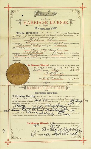 Click to see DR 6 G-11 of Marriage Certificates (DR 6 G)