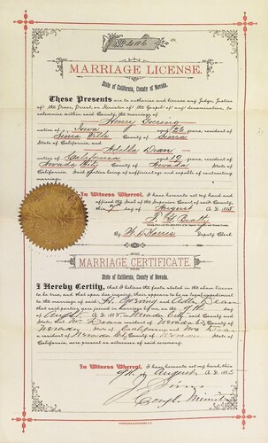 Click to see DR 6 G-13 of Marriage Certificates (DR 6 G)