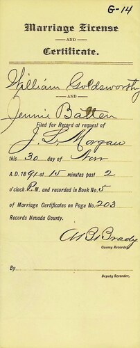 Click to see DR 6 G-14 of Marriage Certificates (DR 6 G)