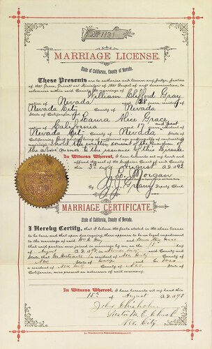 Click to see DR 6 G-16 of Marriage Certificates (DR 6 G)