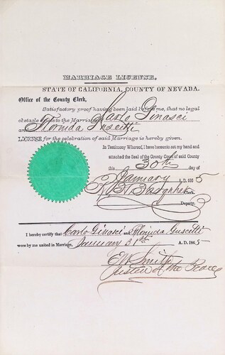 Click to see DR 6 G-22 of Marriage Certificates (DR 6 G)