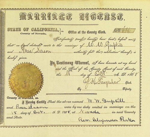 Click to see DR 6 G-25 of Marriage Certificates (DR 6 G)