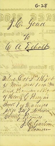 Click to see DR 6 G-28 of Marriage Certificates (DR 6 G)