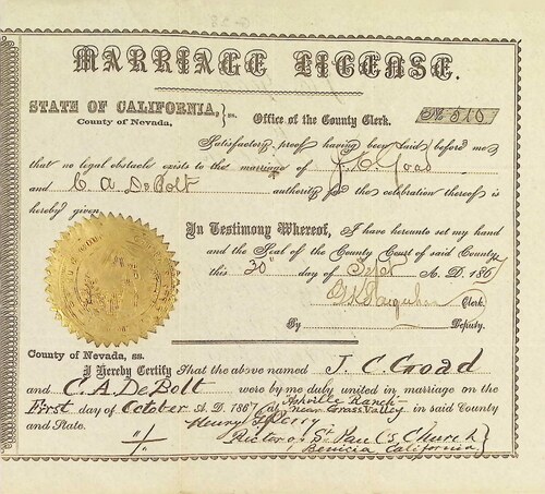 Click to see DR 6 G-28 of Marriage Certificates (DR 6 G)
