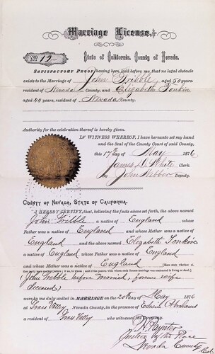 Click to see DR 6 G-38 of Marriage Certificates (DR 6 G)