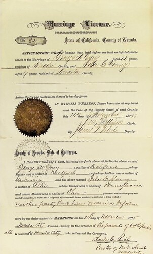 Click to see DR 6 G-39 of Marriage Certificates (DR 6 G)