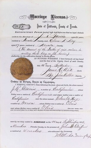 Click to see DR 6 G-41 of Marriage Certificates (DR 6 G)