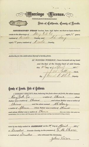 Click to see DR 6 G-43 of Marriage Certificates (DR 6 G)