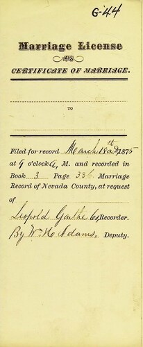 Click to see DR 6 G-44 of Marriage Certificates (DR 6 G)