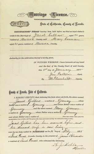 Click to see DR 6 G-44 of Marriage Certificates (DR 6 G)