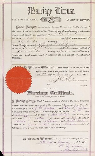 Click to see DR 6 G-50 of Marriage Certificates (DR 6 G)