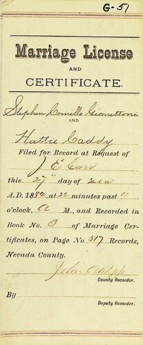 Click to see DR 6 G-51 of Marriage Certificates (DR 6 G)