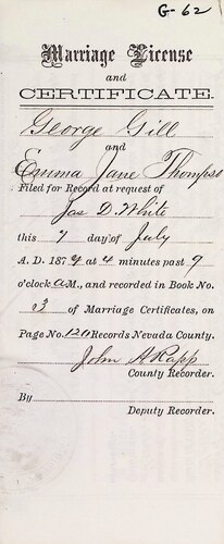 Click to see DR 6 G-62 of Marriage Certificates (DR 6 G)