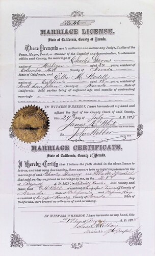 Click to see DR 6 G-63 of Marriage Certificates (DR 6 G)