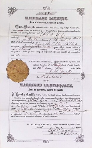 Click to see DR 6 G-70 of Marriage Certificates (DR 6 G)