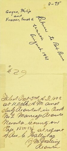 Click to see DR 6 G-75 of Marriage Certificates (DR 6 G)