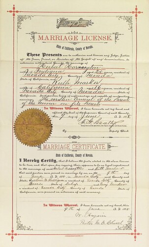 Click to see DR 6 H-1 of Marriage Certificates (DR 6 H)