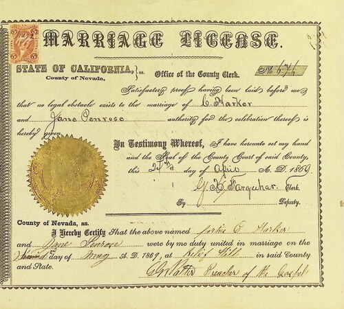 Click to see DR 6 H-3 of Marriage Certificates (DR 6 H)