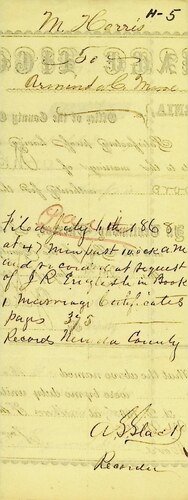 Click to see DR 6 H-5 of Marriage Certificates (DR 6 H)