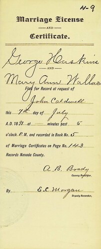 Click to see DR 6 H-9 of Marriage Certificates (DR 6 H)